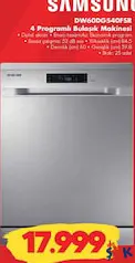 SAMSUNG 4 PROGRAMLI BULAŞIK MAKİNESİ
